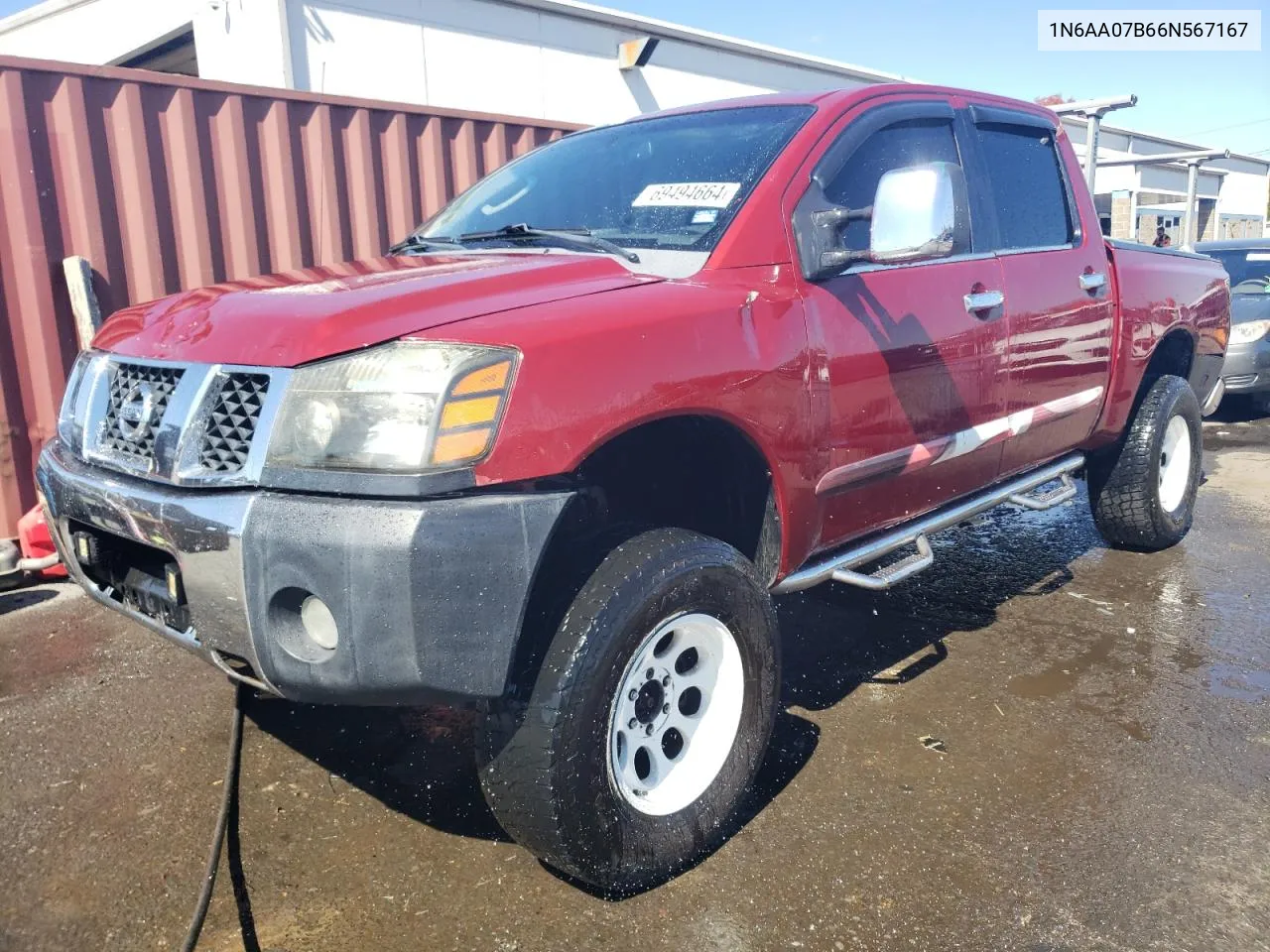 2006 Nissan Titan Xe VIN: 1N6AA07B66N567167 Lot: 69494664