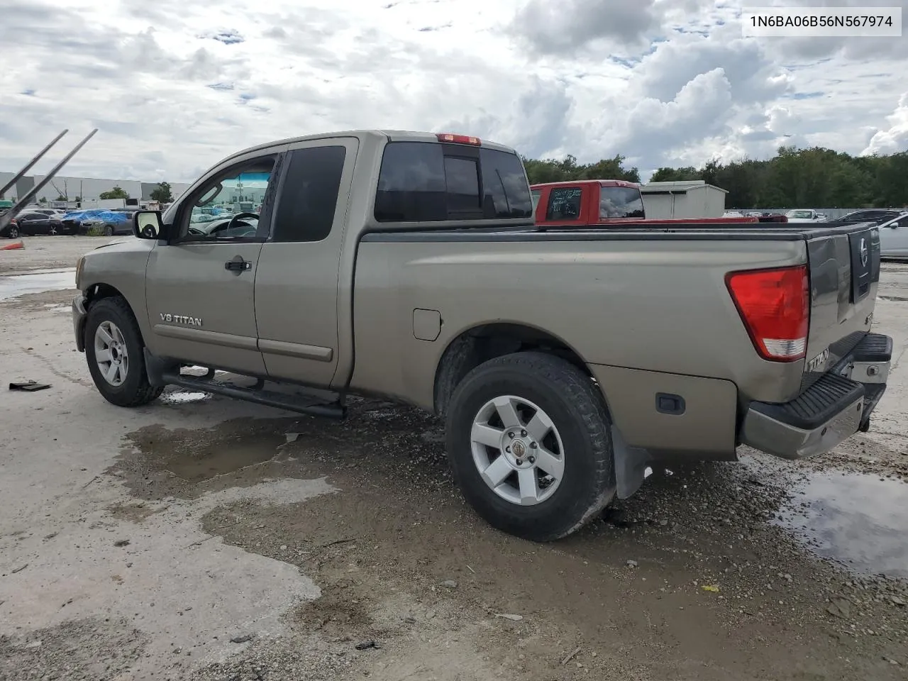 2006 Nissan Titan Xe VIN: 1N6BA06B56N567974 Lot: 70971264