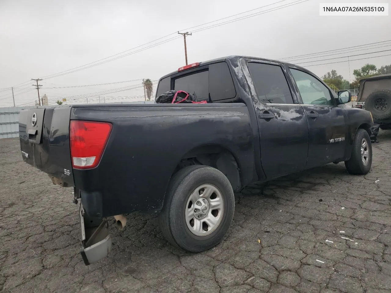 2006 Nissan Titan Xe VIN: 1N6AA07A26N535100 Lot: 71134084