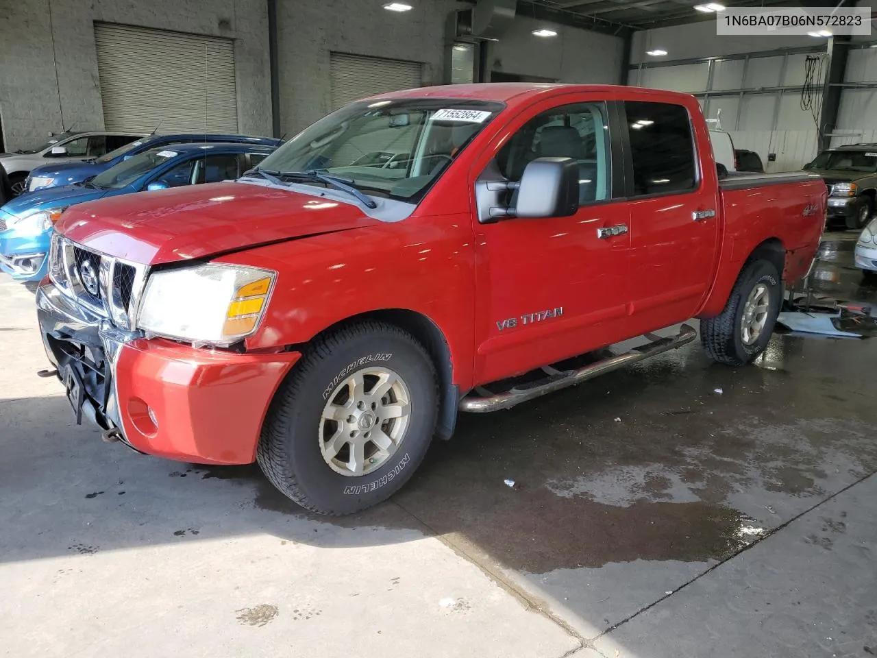 2006 Nissan Titan Xe VIN: 1N6BA07B06N572823 Lot: 71552864