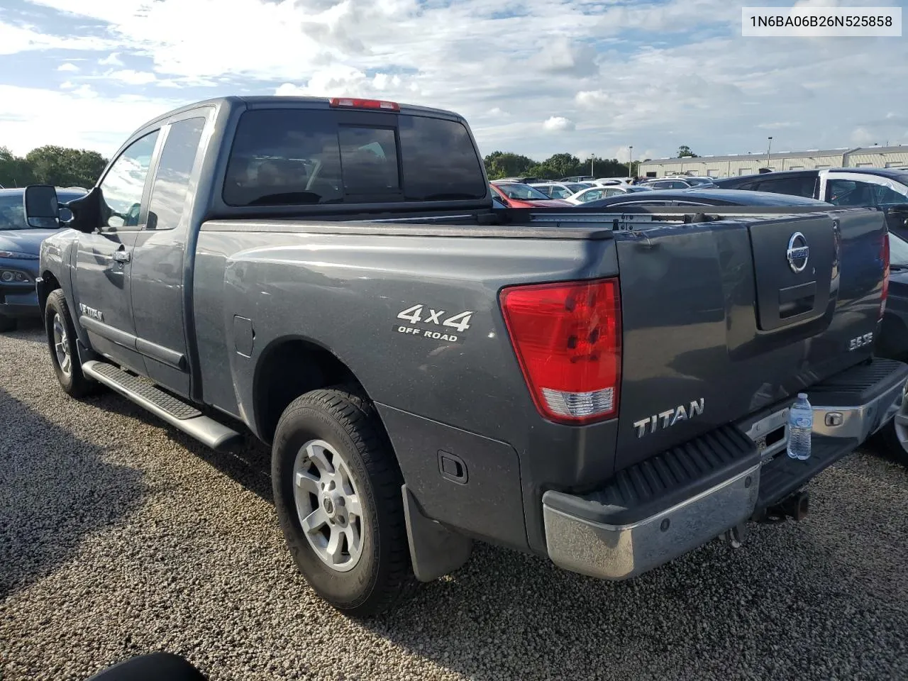 2006 Nissan Titan Xe VIN: 1N6BA06B26N525858 Lot: 74638744