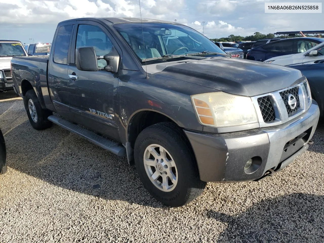 2006 Nissan Titan Xe VIN: 1N6BA06B26N525858 Lot: 74638744