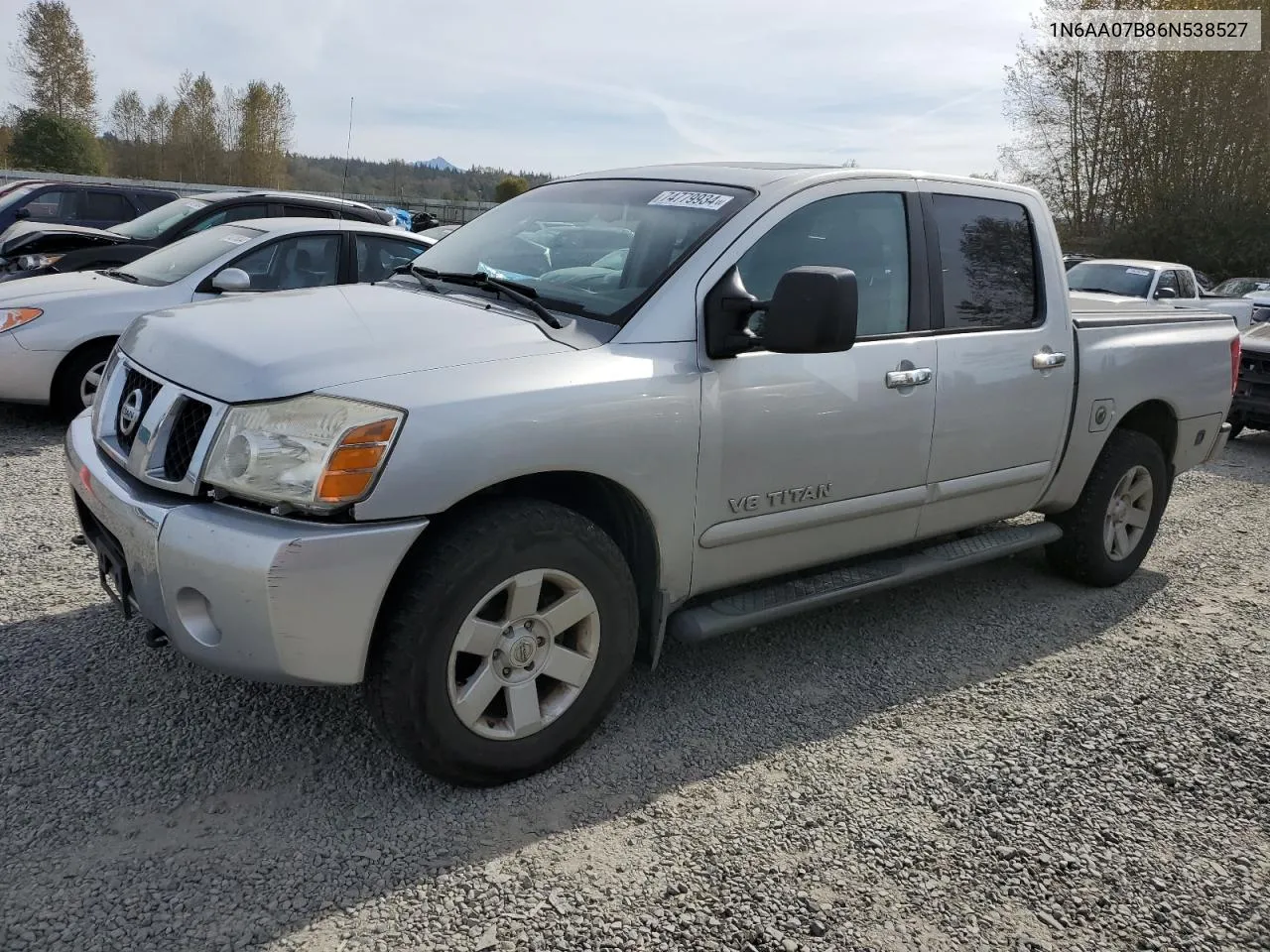 2006 Nissan Titan Xe VIN: 1N6AA07B86N538527 Lot: 74779934