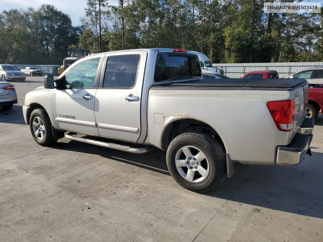 2006 Nissan Titan Xe VIN: 1N6BA07B46N503438 Lot: 75015664