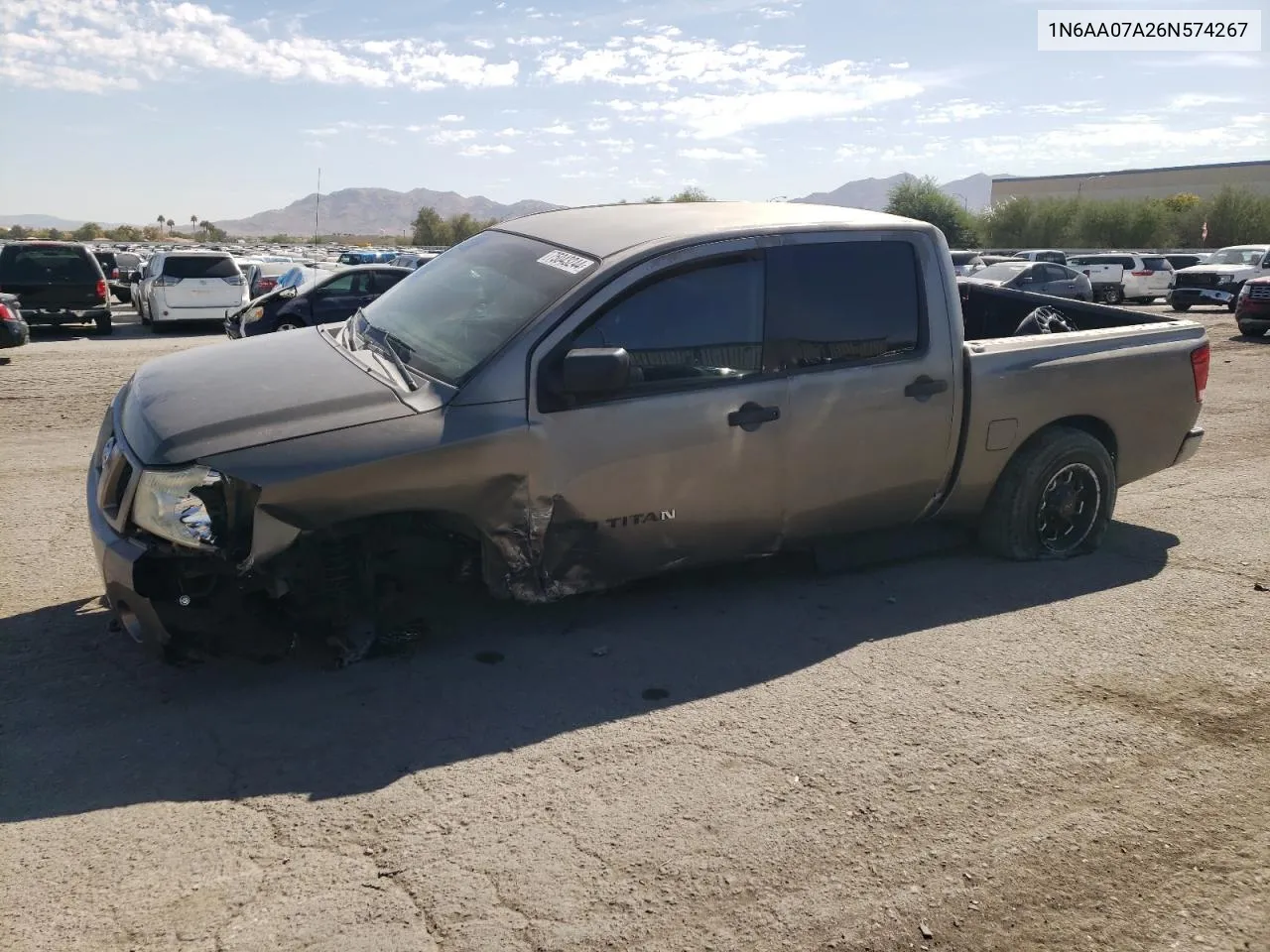 2006 Nissan Titan Xe VIN: 1N6AA07A26N574267 Lot: 75043244