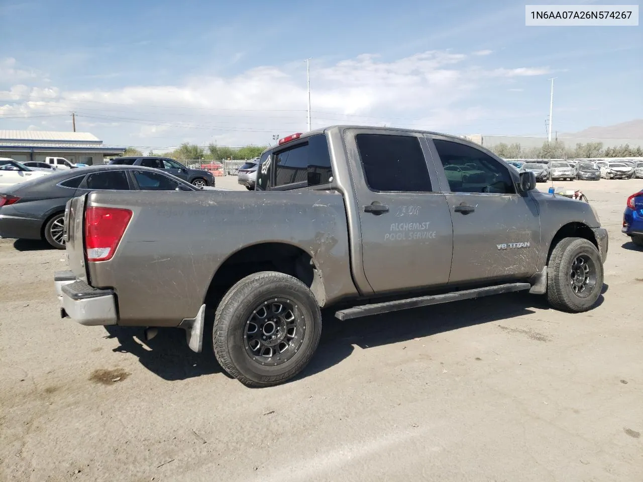 2006 Nissan Titan Xe VIN: 1N6AA07A26N574267 Lot: 75043244