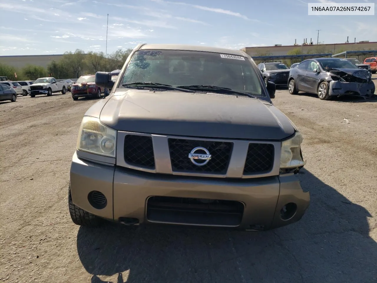 1N6AA07A26N574267 2006 Nissan Titan Xe