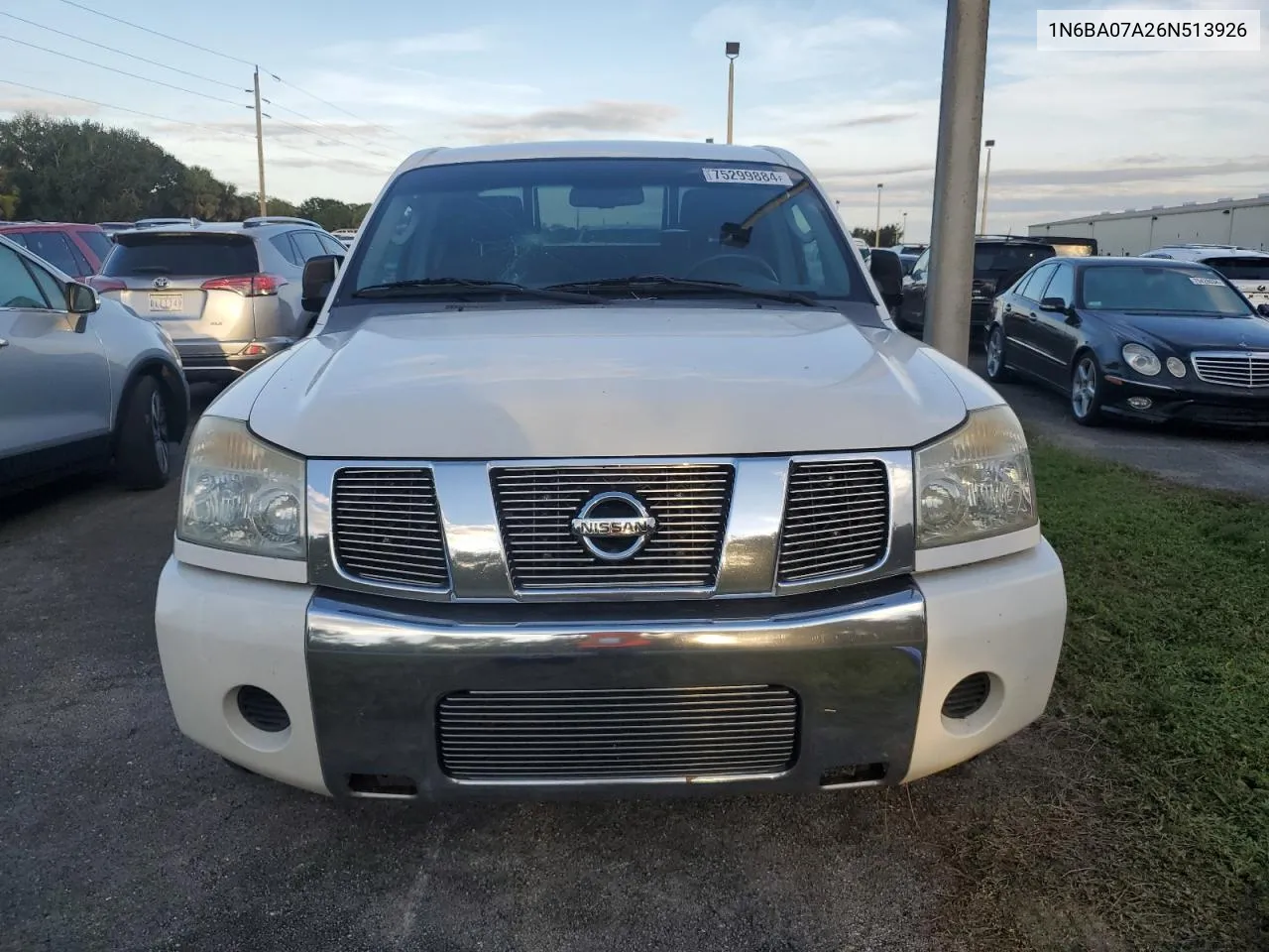 2006 Nissan Titan Xe VIN: 1N6BA07A26N513926 Lot: 75299884