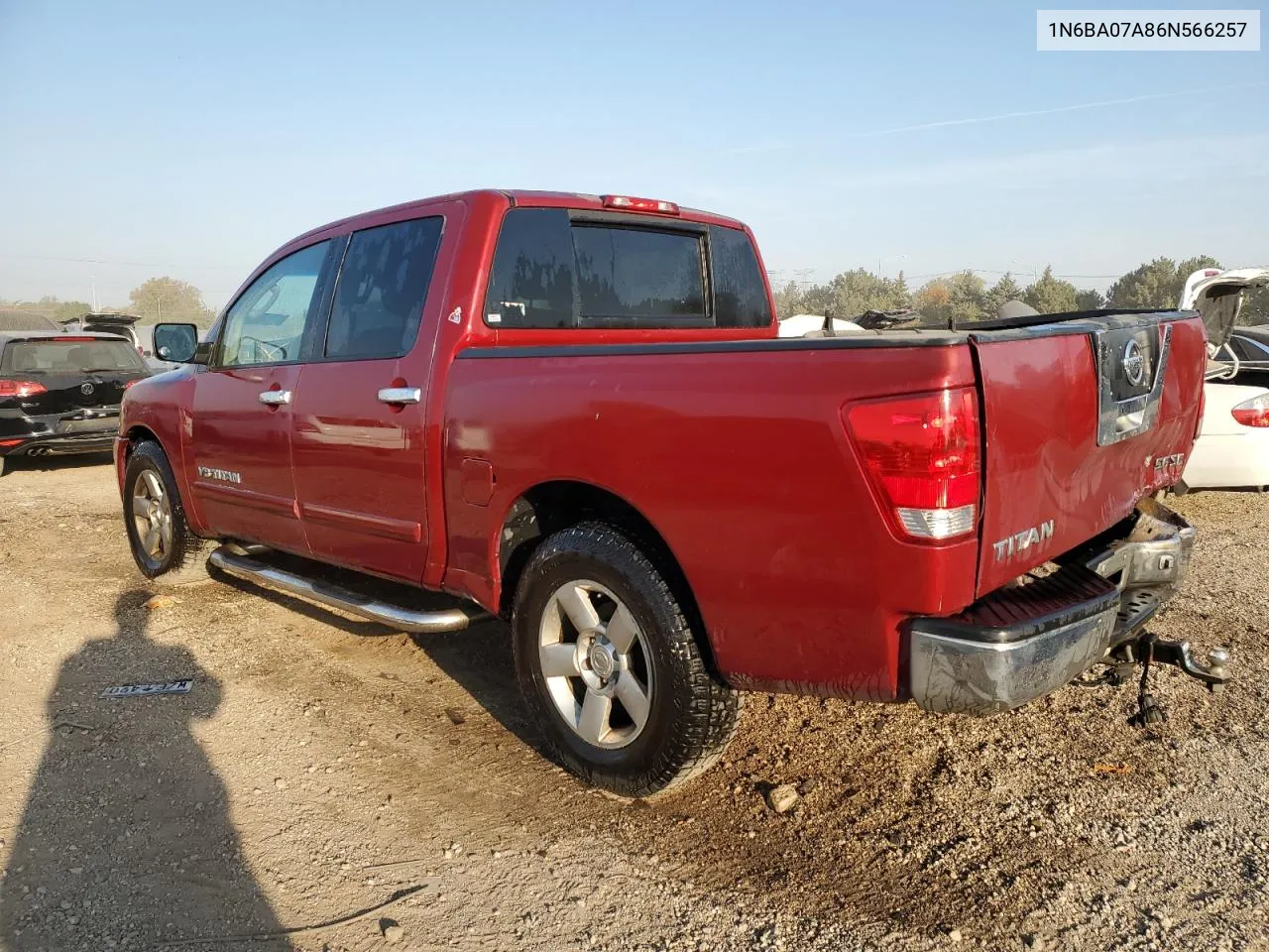 2006 Nissan Titan Xe VIN: 1N6BA07A86N566257 Lot: 75348954