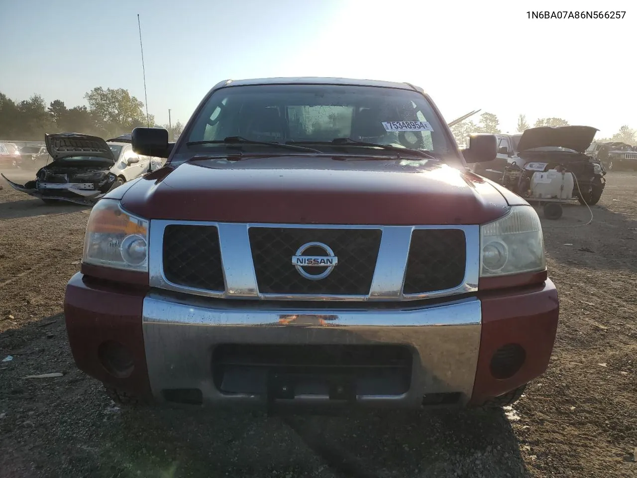 2006 Nissan Titan Xe VIN: 1N6BA07A86N566257 Lot: 75348954