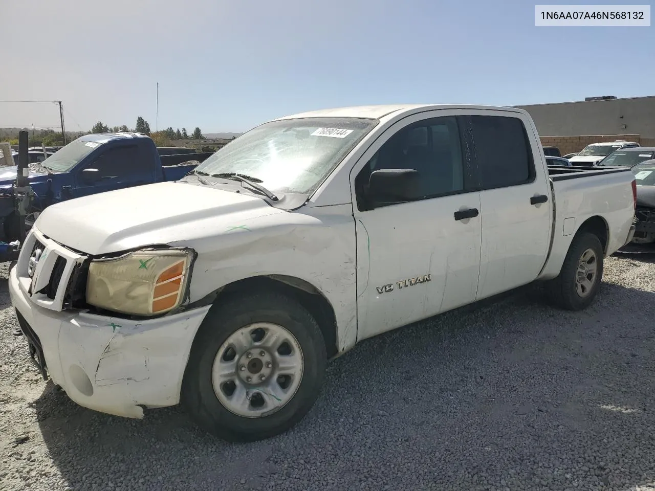 2006 Nissan Titan Xe VIN: 1N6AA07A46N568132 Lot: 76890144