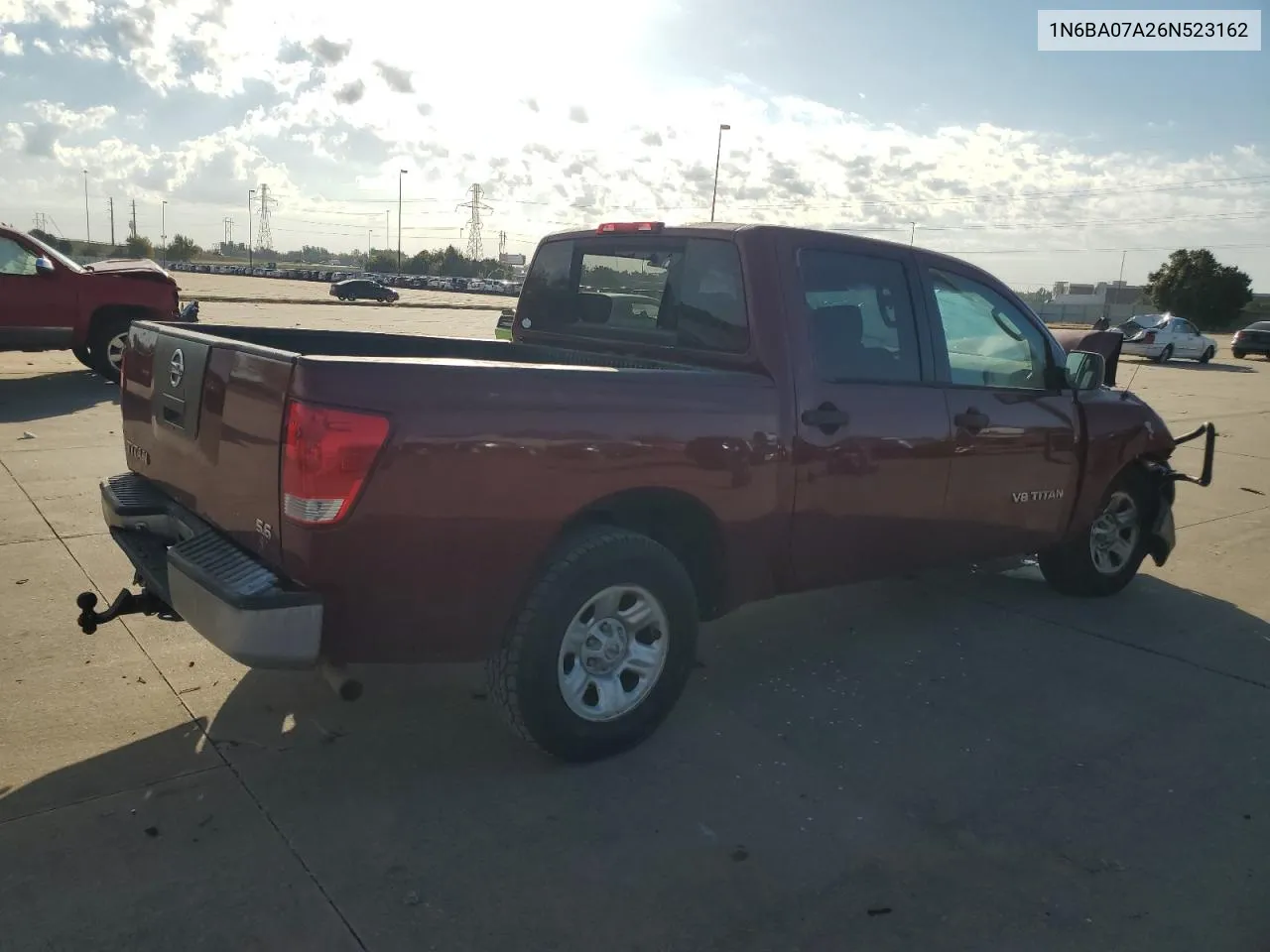 2006 Nissan Titan Xe VIN: 1N6BA07A26N523162 Lot: 77443884