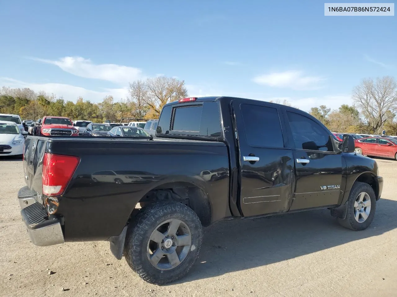 2006 Nissan Titan Xe VIN: 1N6BA07B86N572424 Lot: 78050494