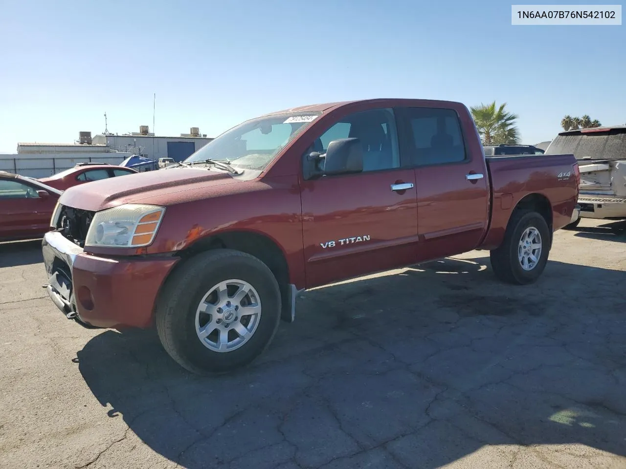 2006 Nissan Titan Xe VIN: 1N6AA07B76N542102 Lot: 79125484