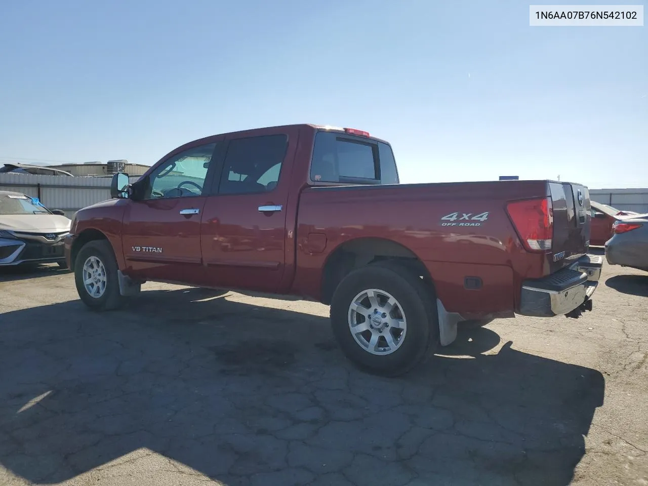 2006 Nissan Titan Xe VIN: 1N6AA07B76N542102 Lot: 79125484