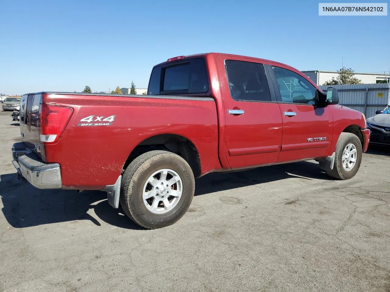 2006 Nissan Titan Xe VIN: 1N6AA07B76N542102 Lot: 79125484