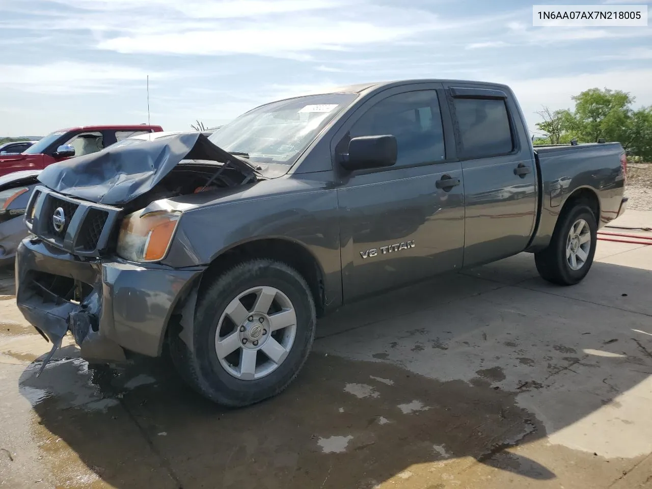 2007 Nissan Titan Xe VIN: 1N6AA07AX7N218005 Lot: 54958894