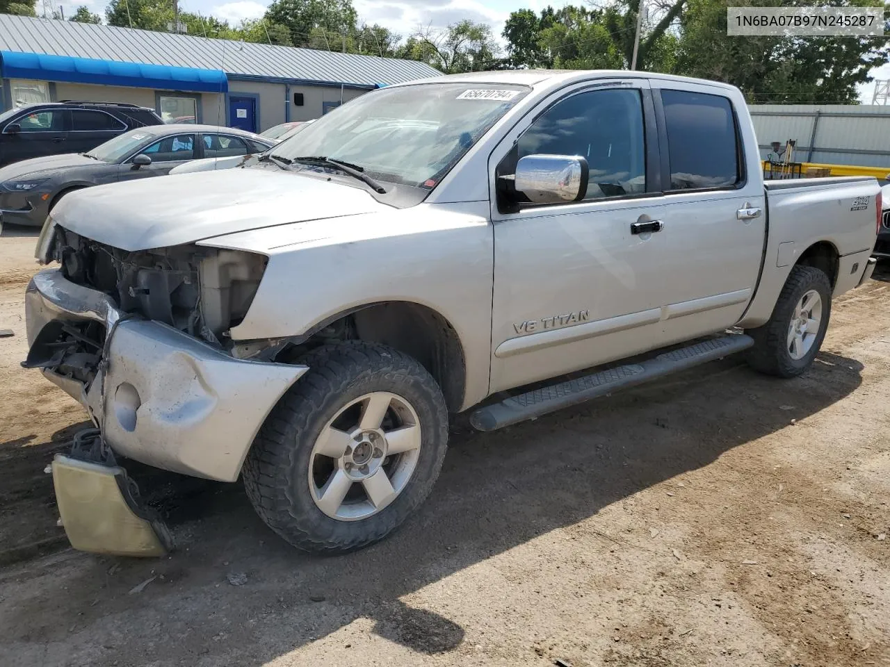 2007 Nissan Titan Xe VIN: 1N6BA07B97N245287 Lot: 65670794