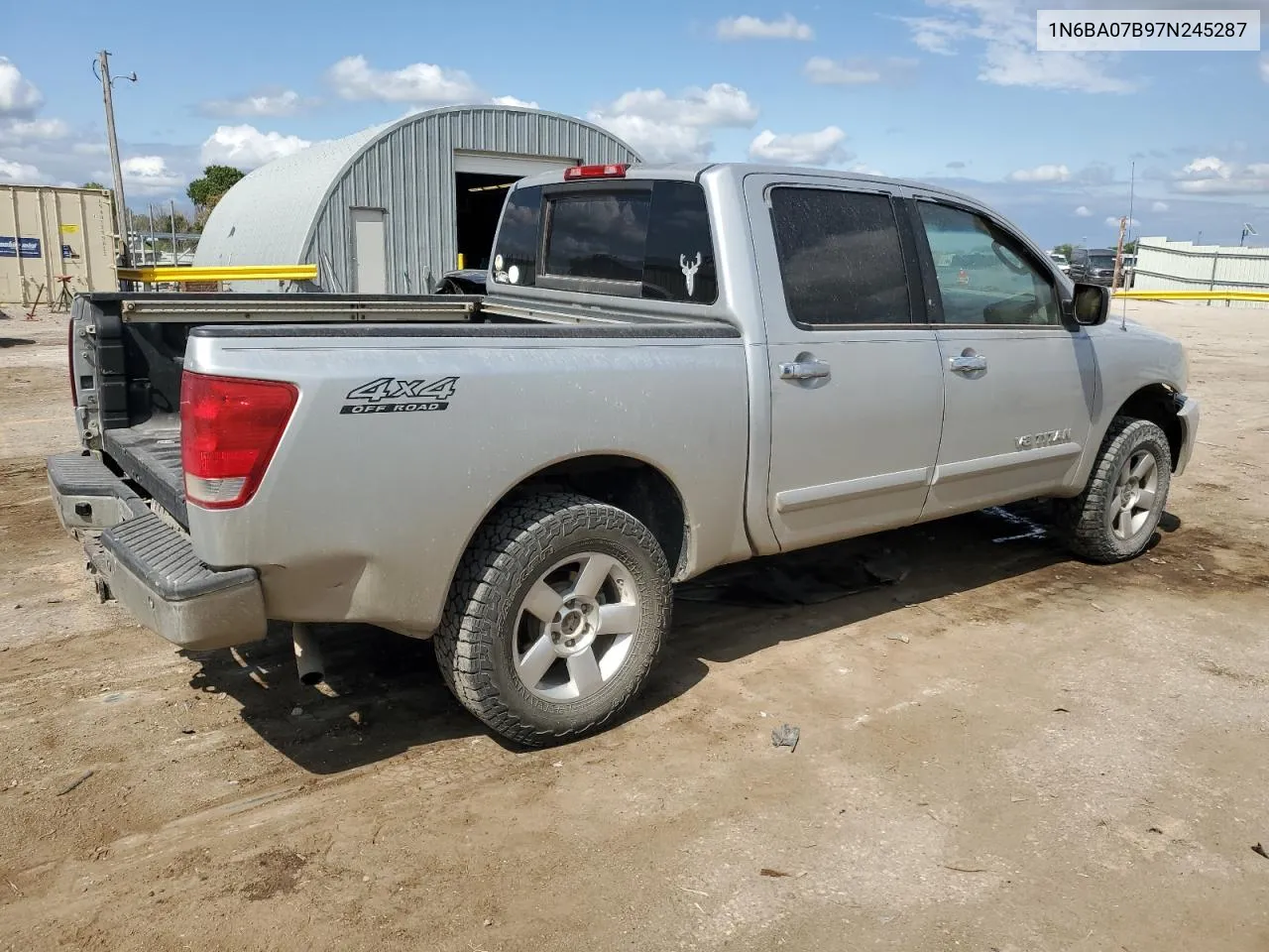 2007 Nissan Titan Xe VIN: 1N6BA07B97N245287 Lot: 65670794