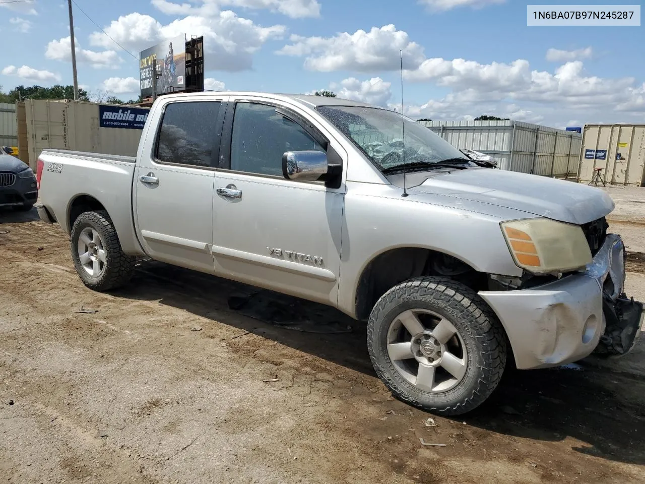 2007 Nissan Titan Xe VIN: 1N6BA07B97N245287 Lot: 65670794