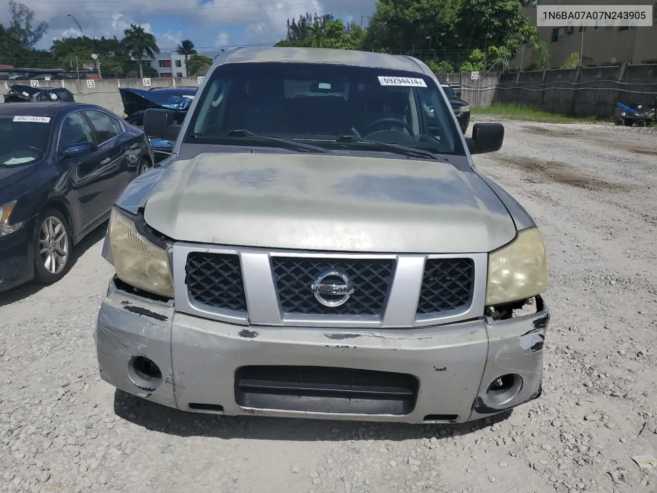 2007 Nissan Titan Xe VIN: 1N6BA07A07N243905 Lot: 69294474