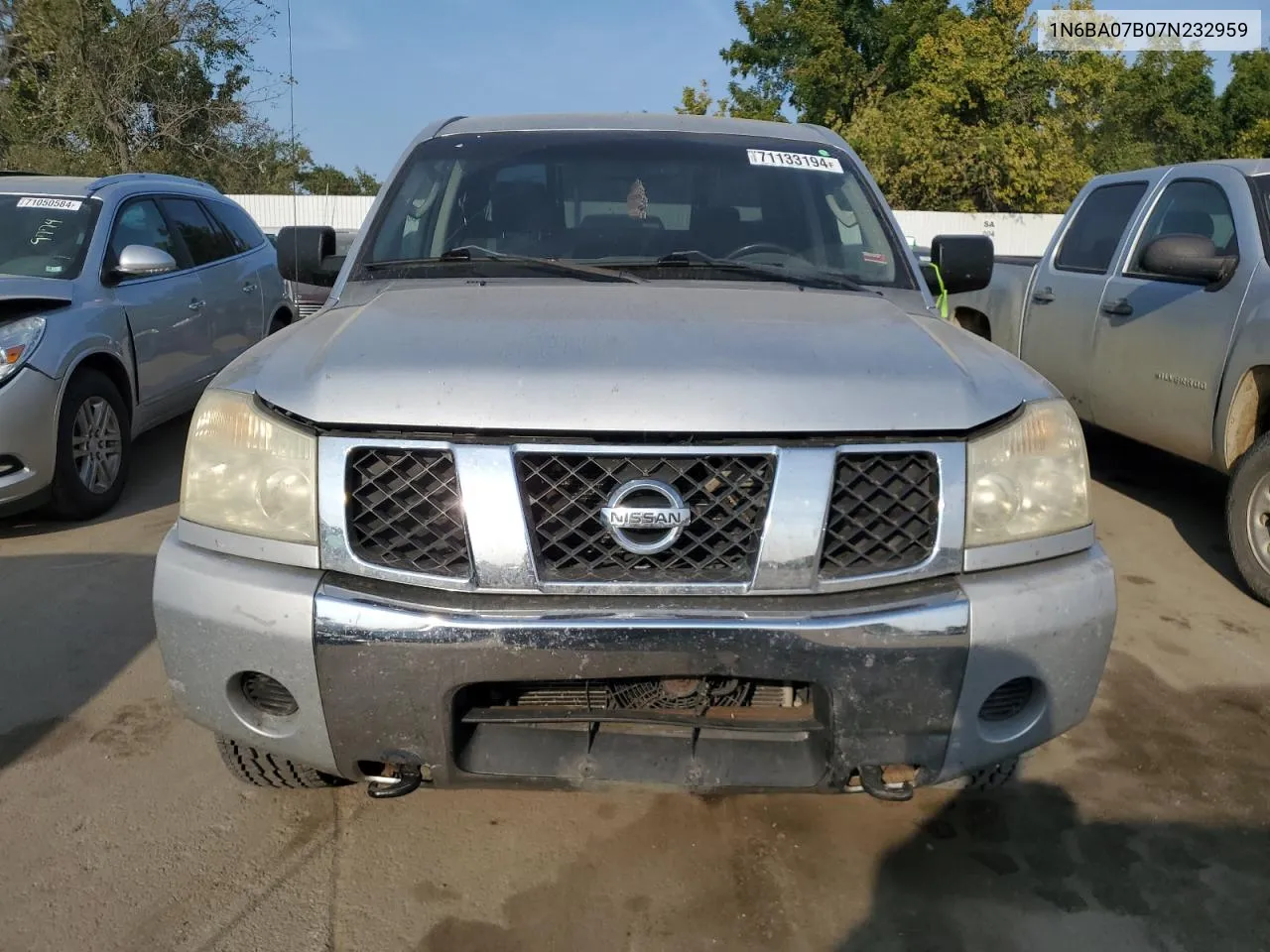 2007 Nissan Titan Xe VIN: 1N6BA07B07N232959 Lot: 71133194