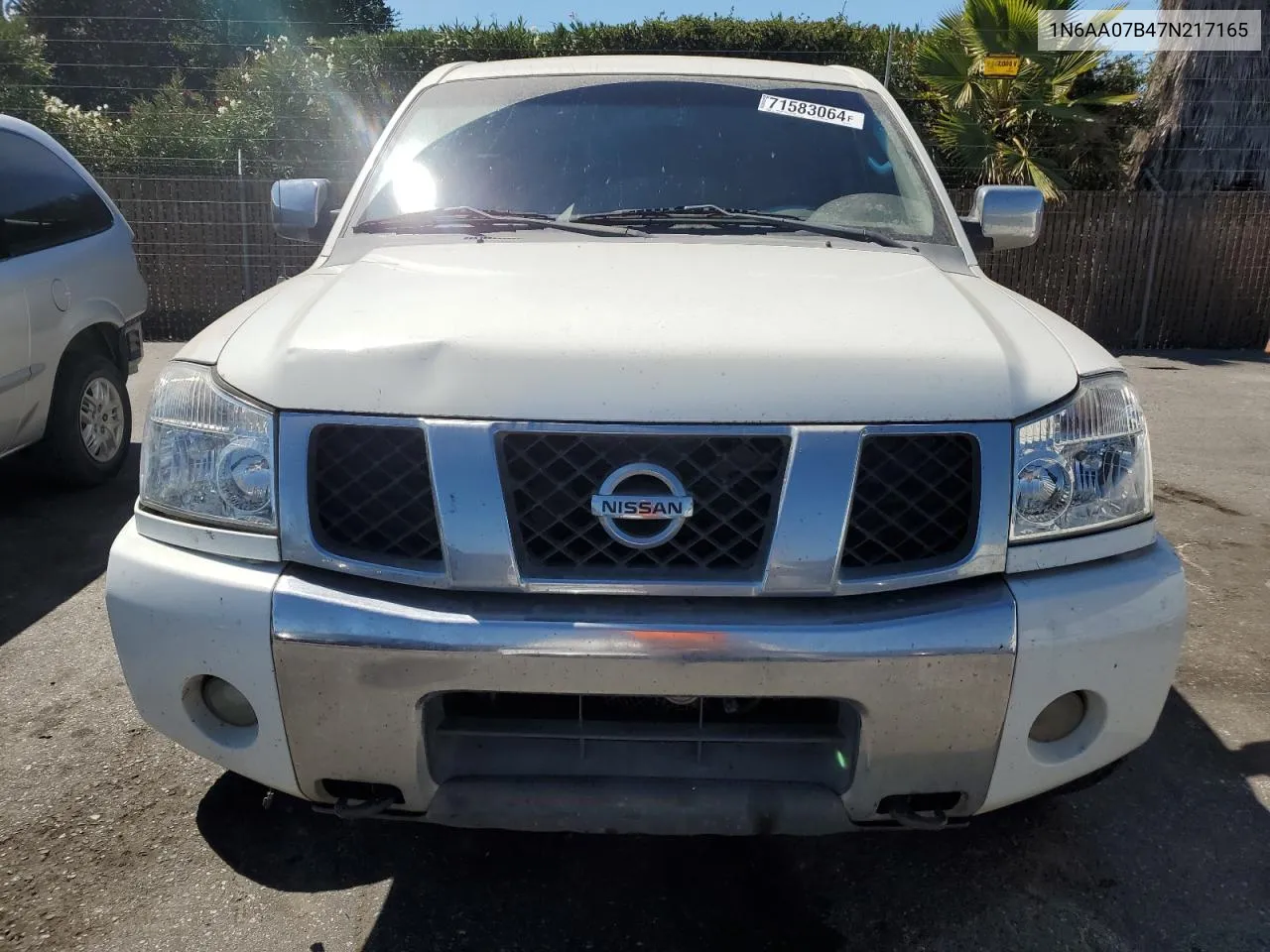 2007 Nissan Titan Xe VIN: 1N6AA07B47N217165 Lot: 71583064