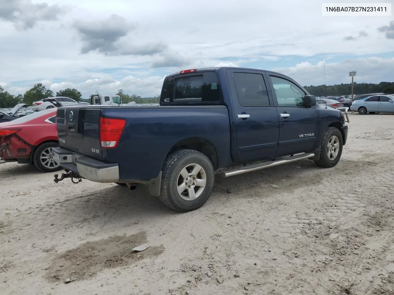 2007 Nissan Titan Xe VIN: 1N6BA07B27N231411 Lot: 72897314