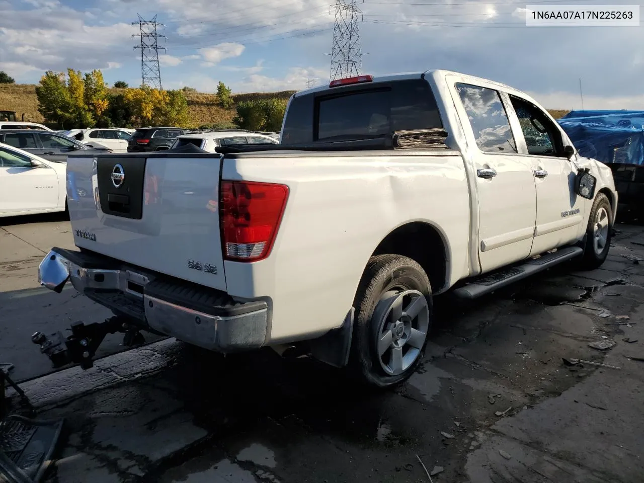 2007 Nissan Titan Xe VIN: 1N6AA07A17N225263 Lot: 74224434