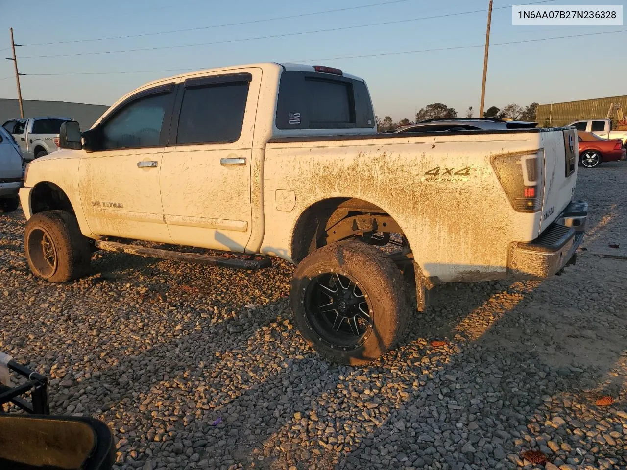 2007 Nissan Titan Xe VIN: 1N6AA07B27N236328 Lot: 74359234