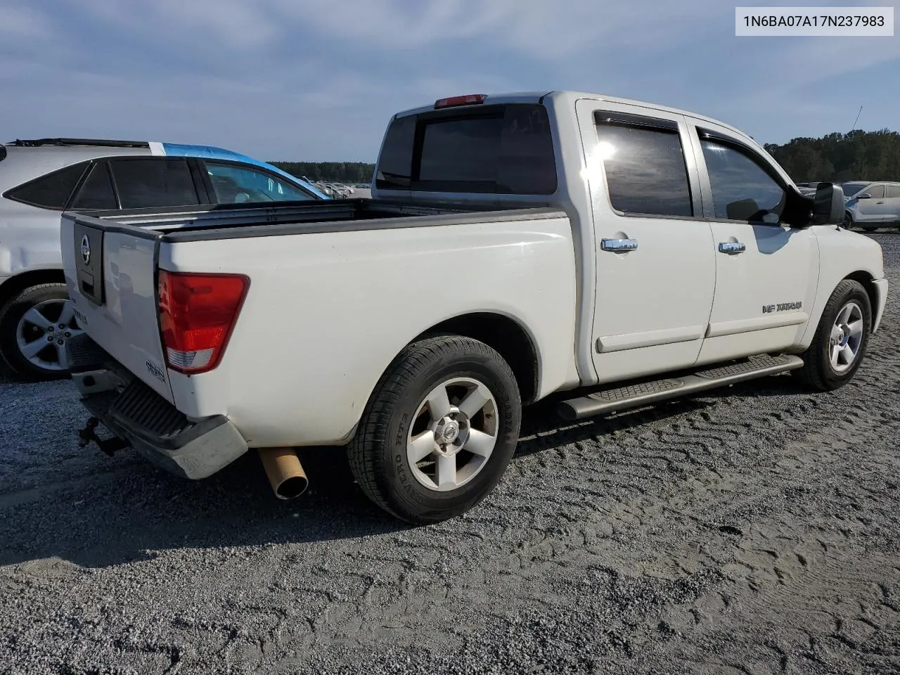 2007 Nissan Titan Xe VIN: 1N6BA07A17N237983 Lot: 74777174