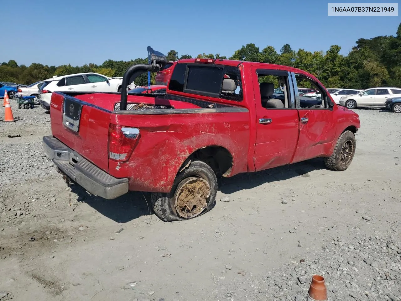 2007 Nissan Titan Xe VIN: 1N6AA07B37N221949 Lot: 74798644