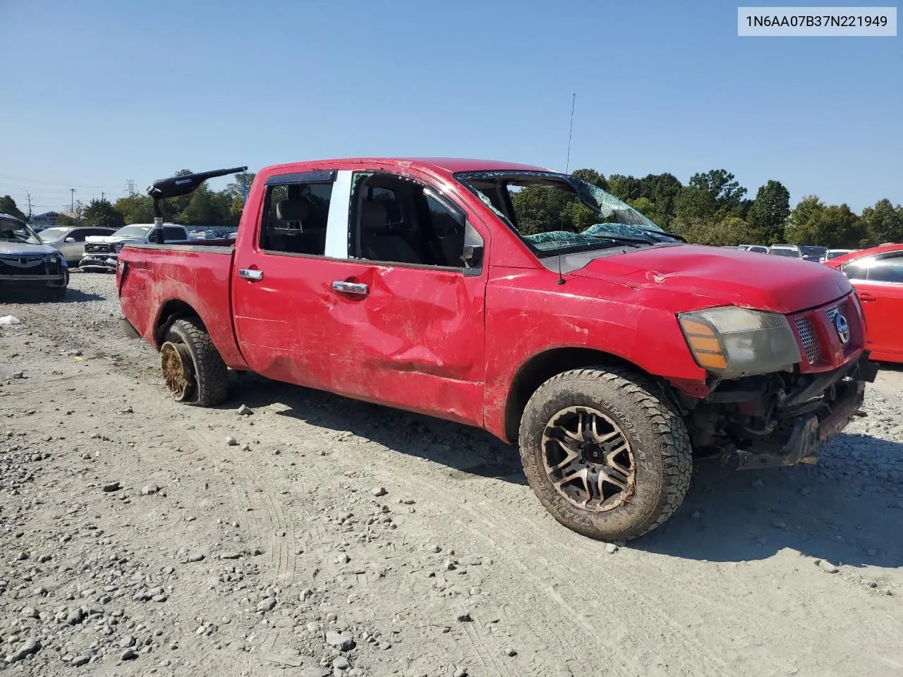 2007 Nissan Titan Xe VIN: 1N6AA07B37N221949 Lot: 74798644