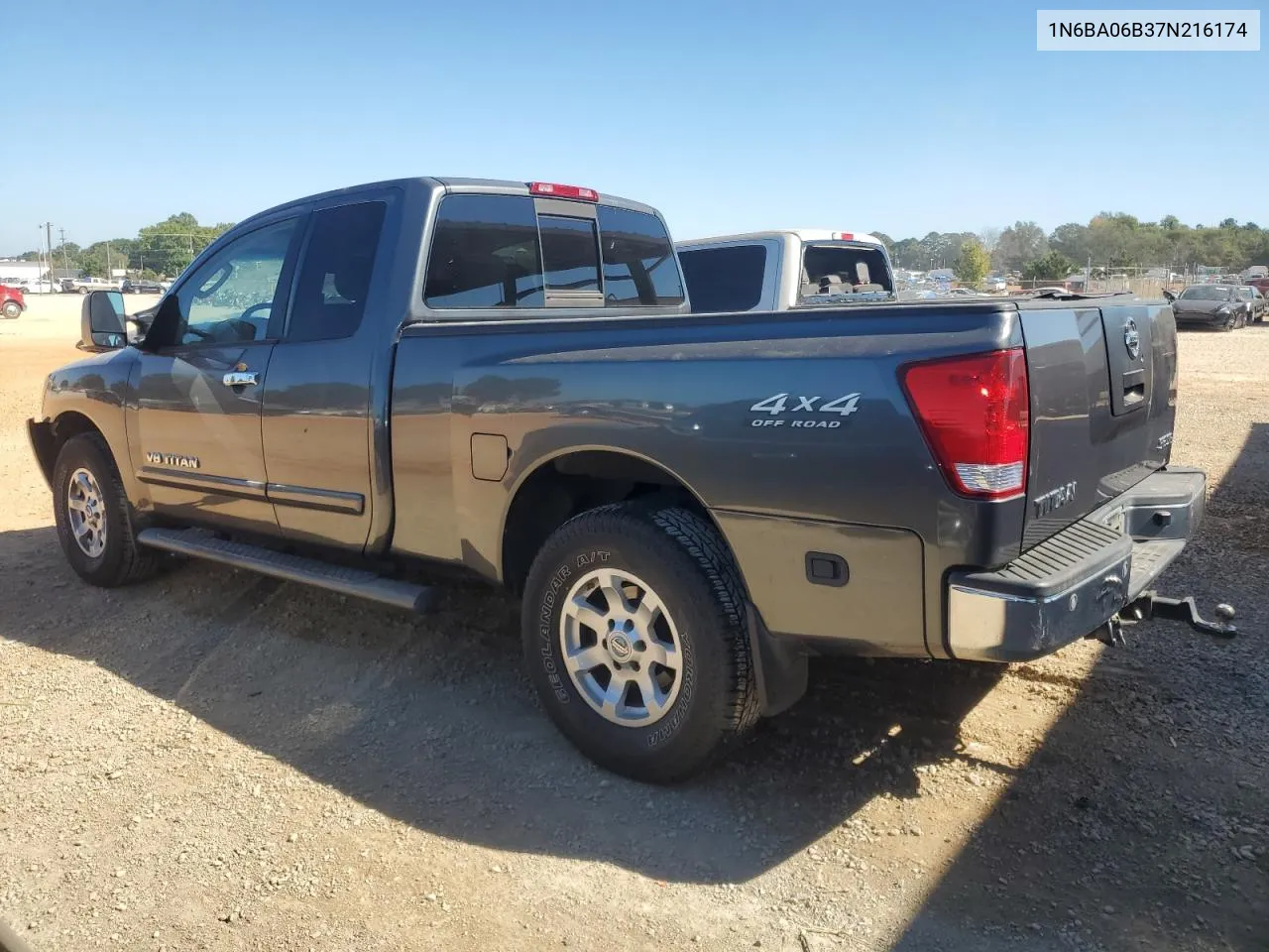 2007 Nissan Titan Xe VIN: 1N6BA06B37N216174 Lot: 75847034