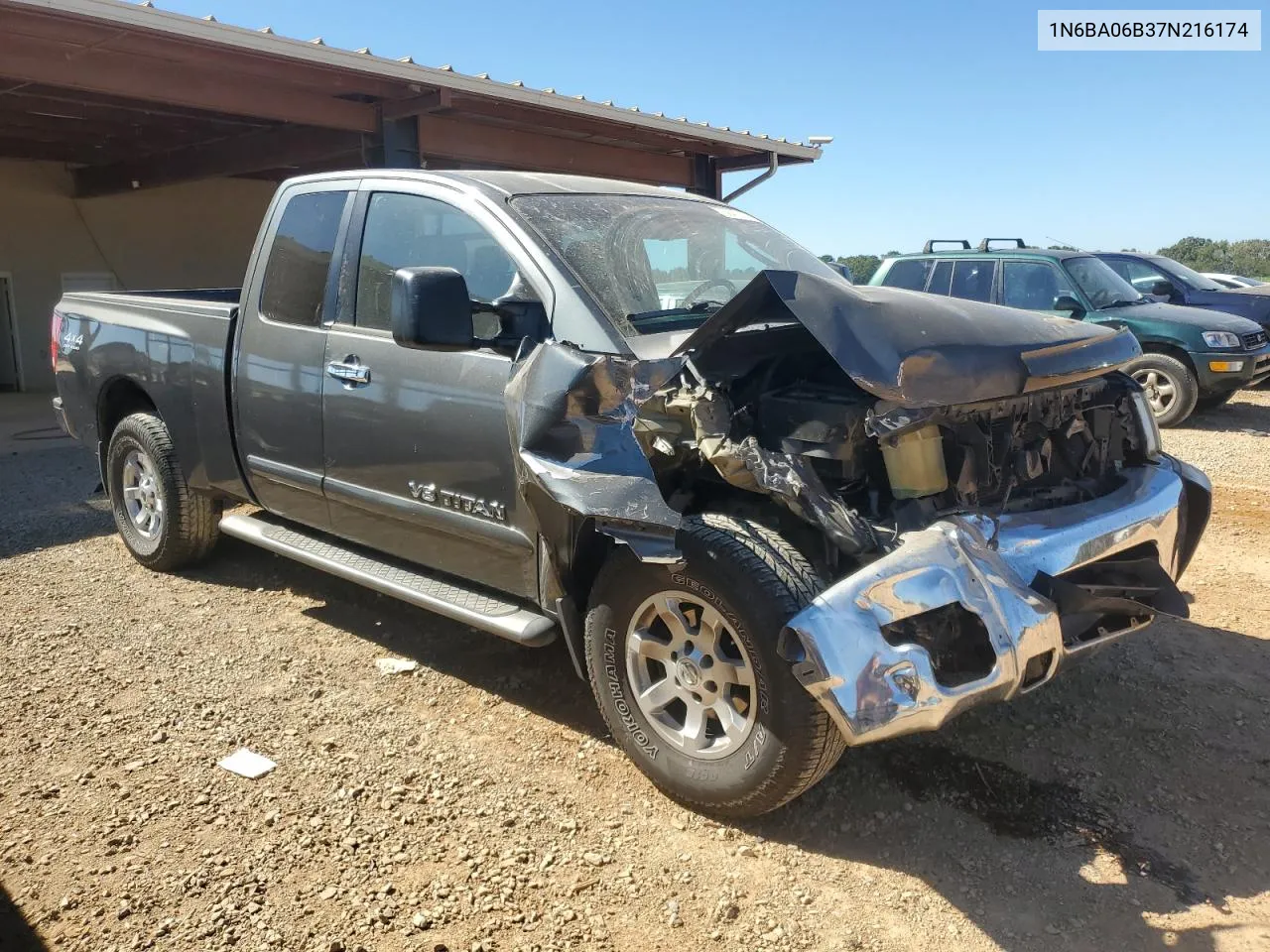 2007 Nissan Titan Xe VIN: 1N6BA06B37N216174 Lot: 75847034