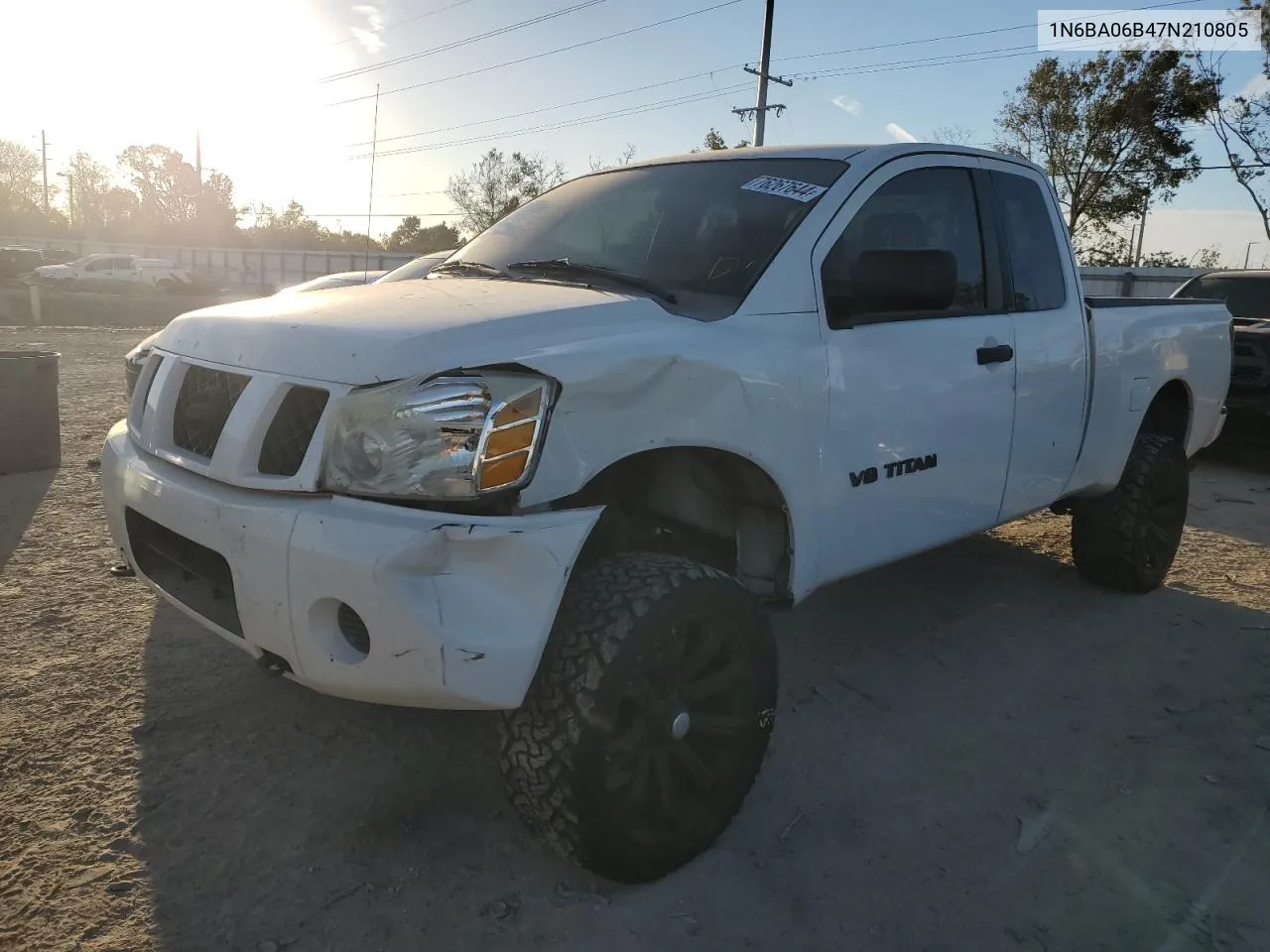 2007 Nissan Titan Xe VIN: 1N6BA06B47N210805 Lot: 76267644