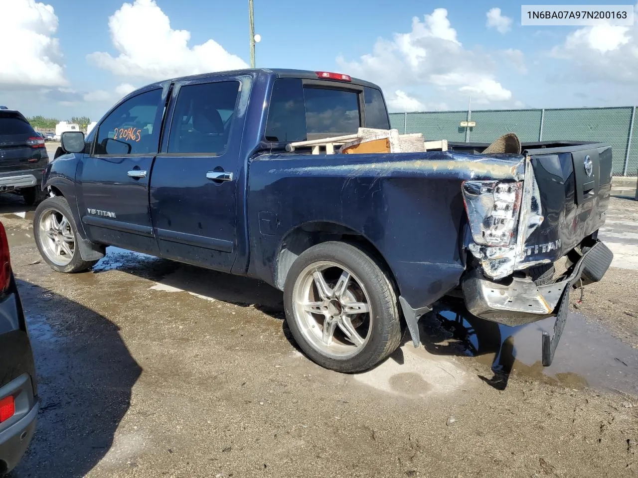 2007 Nissan Titan Xe VIN: 1N6BA07A97N200163 Lot: 76983814