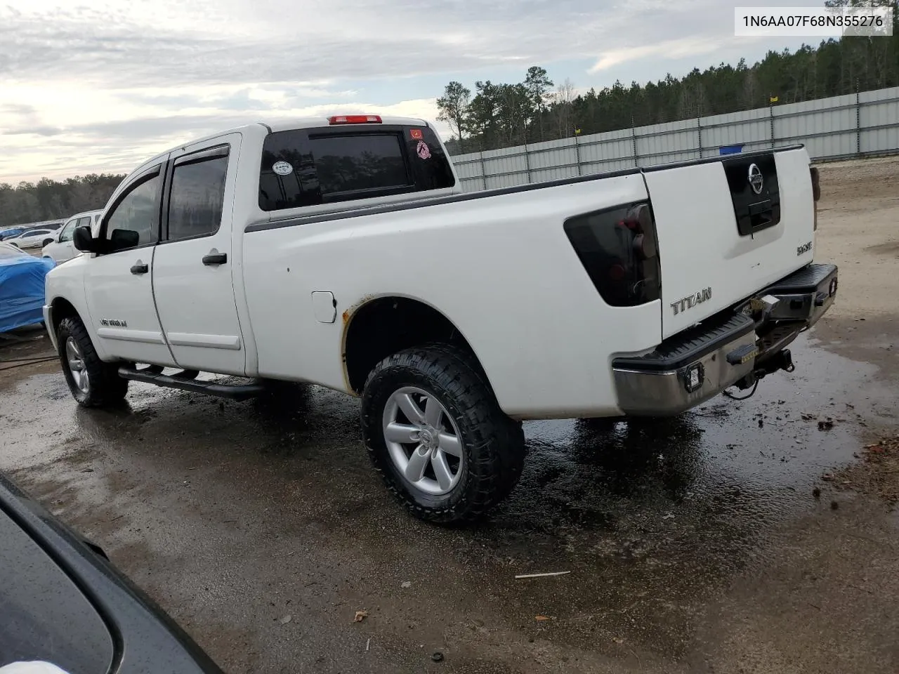 2008 Nissan Titan Xe VIN: 1N6AA07F68N355276 Lot: 44360884