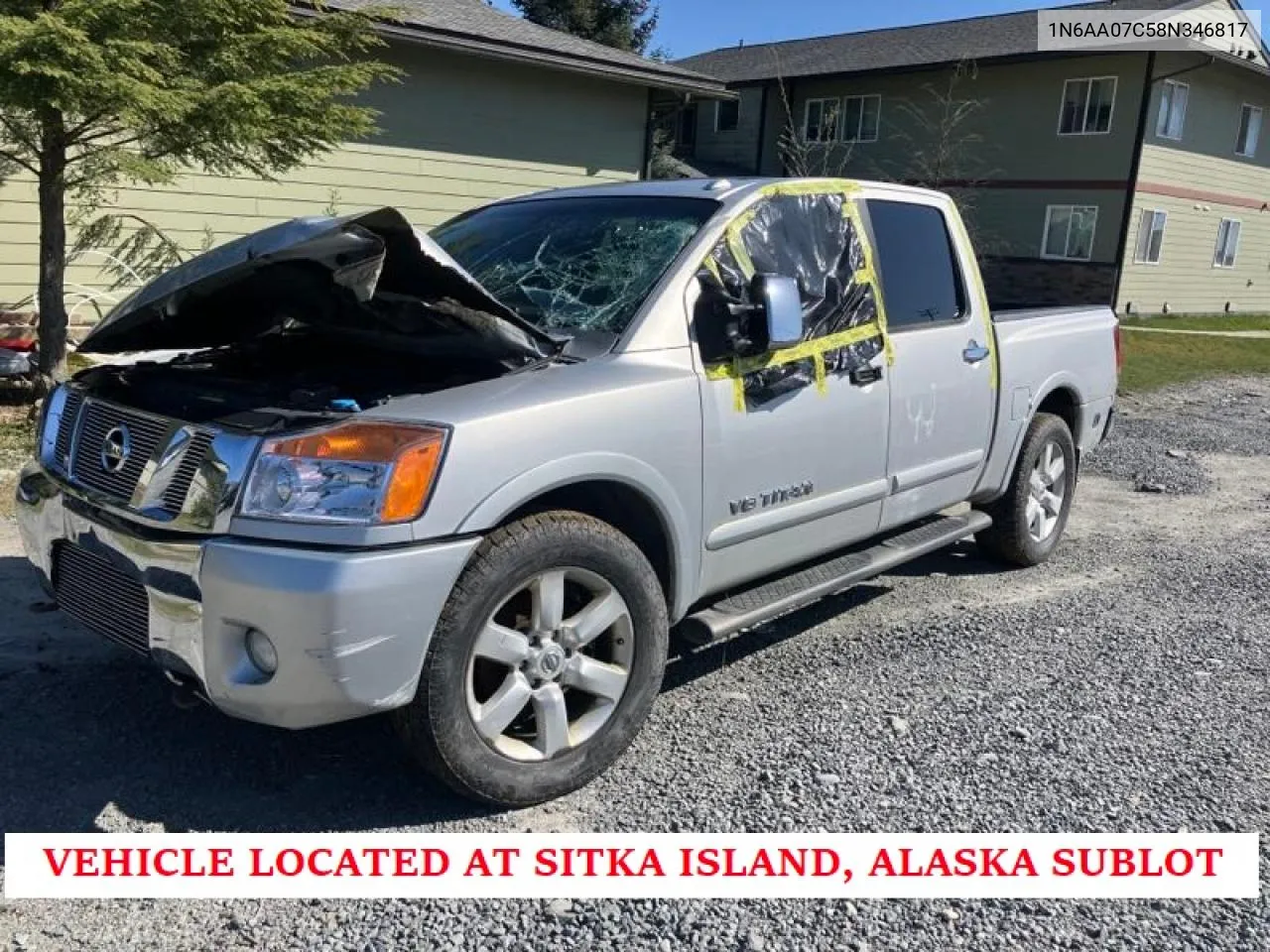 2008 Nissan Titan Xe VIN: 1N6AA07C58N346817 Lot: 51497764