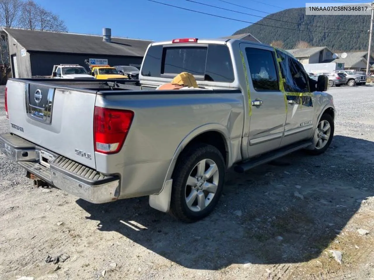 2008 Nissan Titan Xe VIN: 1N6AA07C58N346817 Lot: 51497764