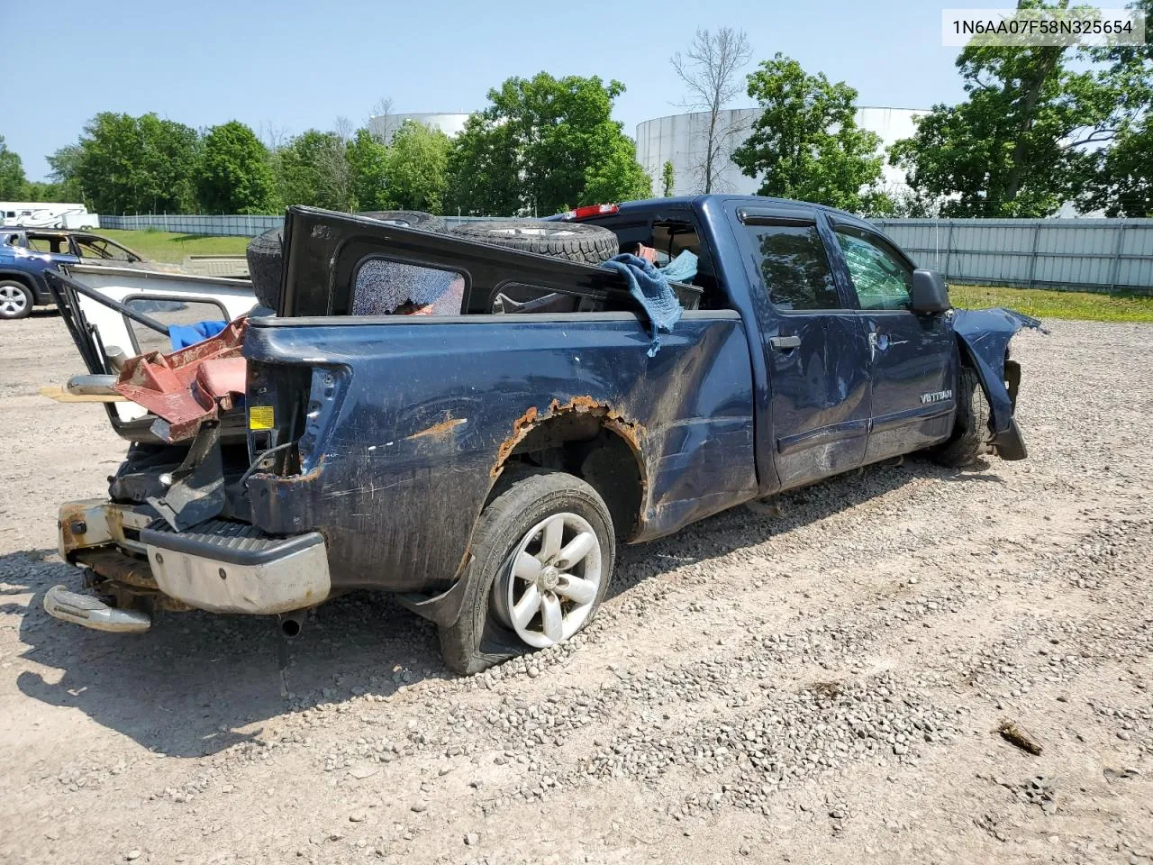 2008 Nissan Titan Xe VIN: 1N6AA07F58N325654 Lot: 55632483