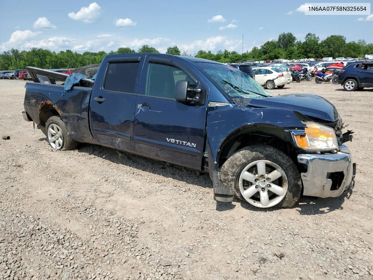 2008 Nissan Titan Xe VIN: 1N6AA07F58N325654 Lot: 55632483