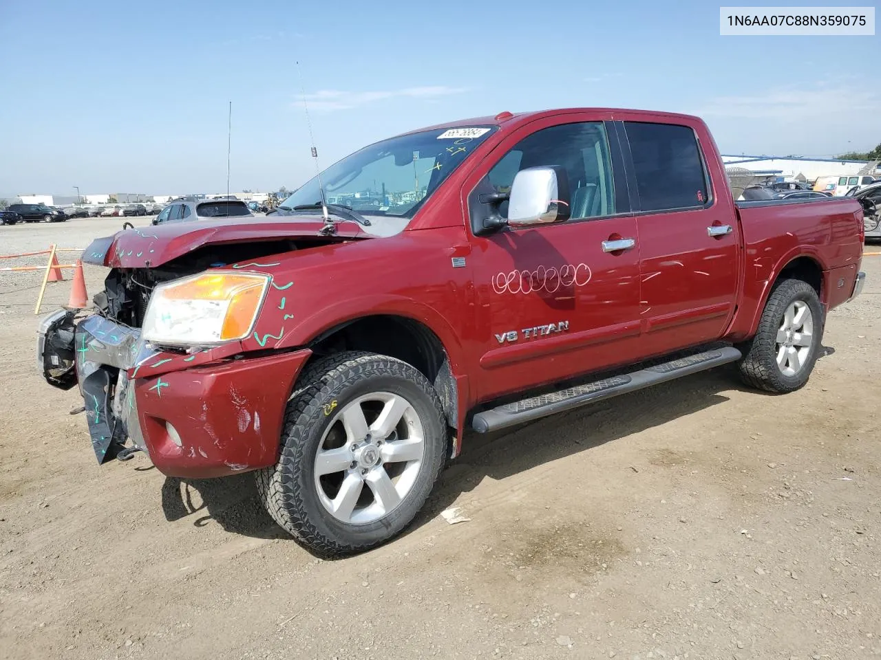 2008 Nissan Titan Xe VIN: 1N6AA07C88N359075 Lot: 66576864