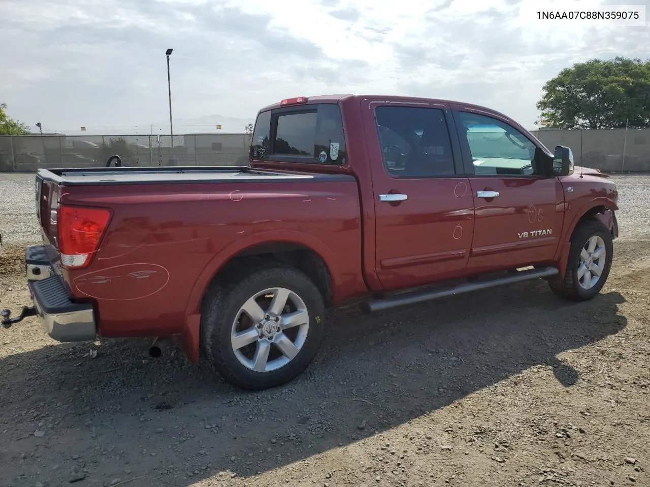 2008 Nissan Titan Xe VIN: 1N6AA07C88N359075 Lot: 66576864