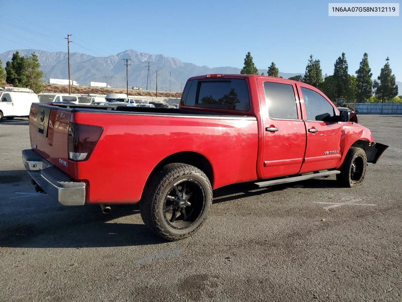 2008 Nissan Titan Xe VIN: 1N6AA07G58N312119 Lot: 67905164