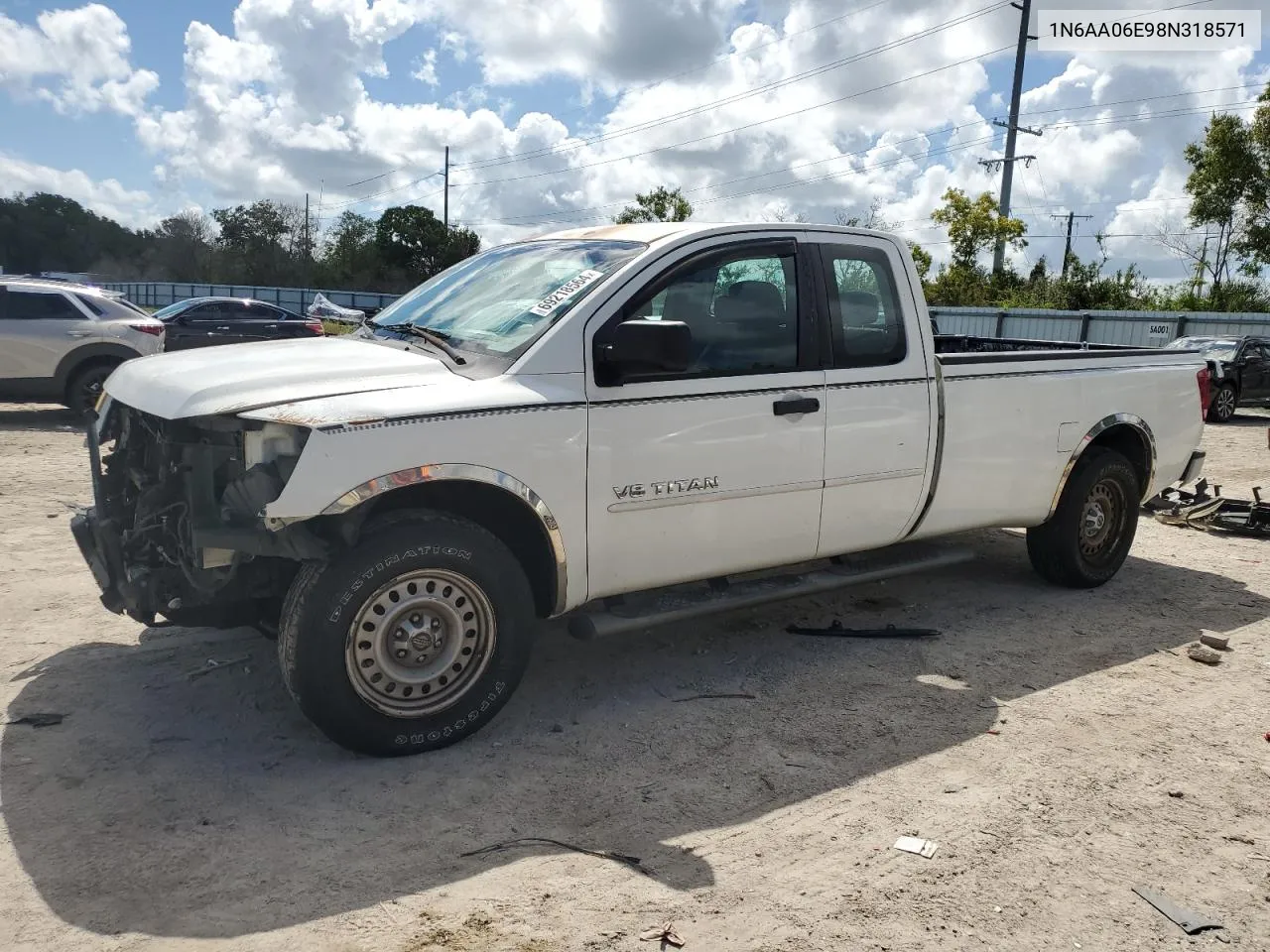 2008 Nissan Titan Xe VIN: 1N6AA06E98N318571 Lot: 69218564