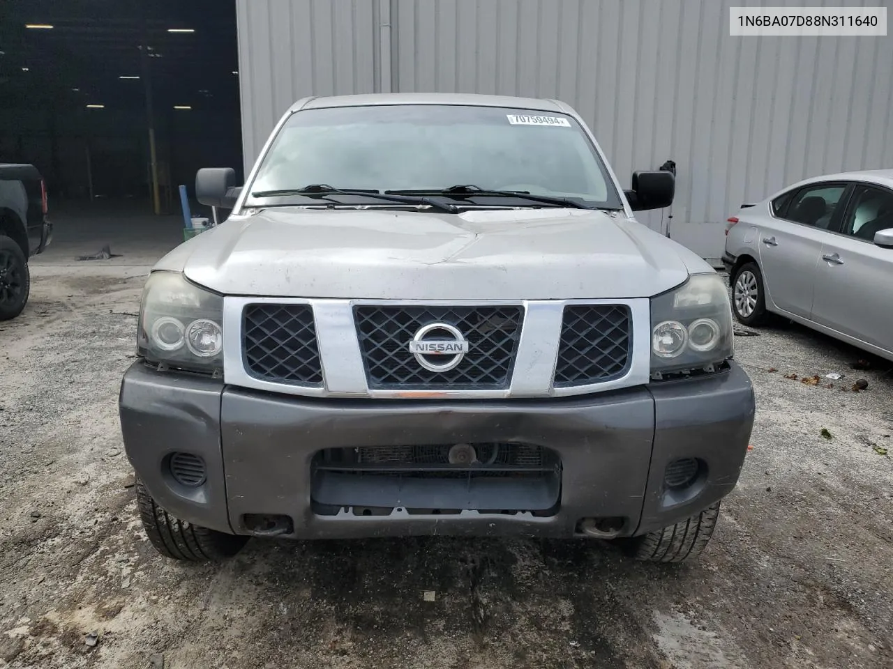 2008 Nissan Titan Xe VIN: 1N6BA07D88N311640 Lot: 70759494