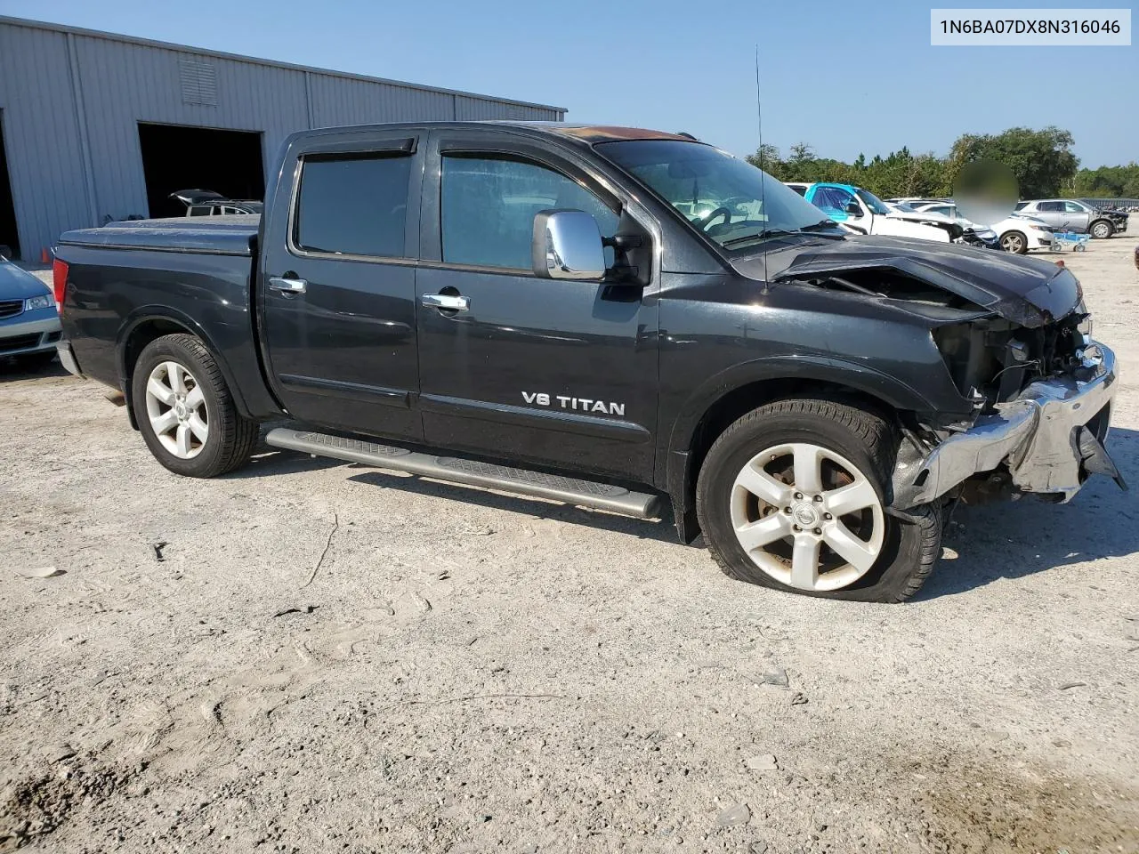 2008 Nissan Titan Xe VIN: 1N6BA07DX8N316046 Lot: 72058064