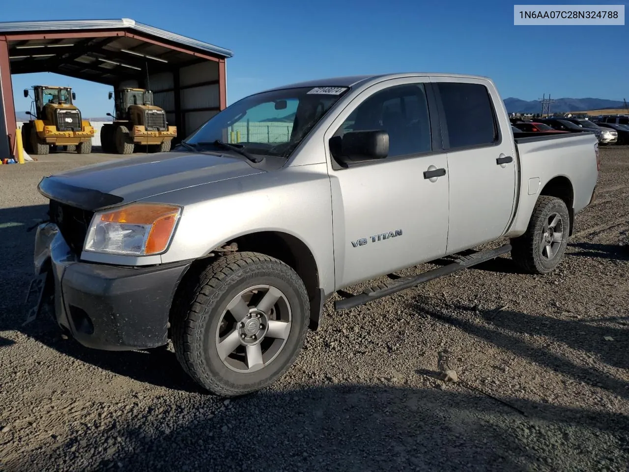 2008 Nissan Titan Xe VIN: 1N6AA07C28N324788 Lot: 72148074