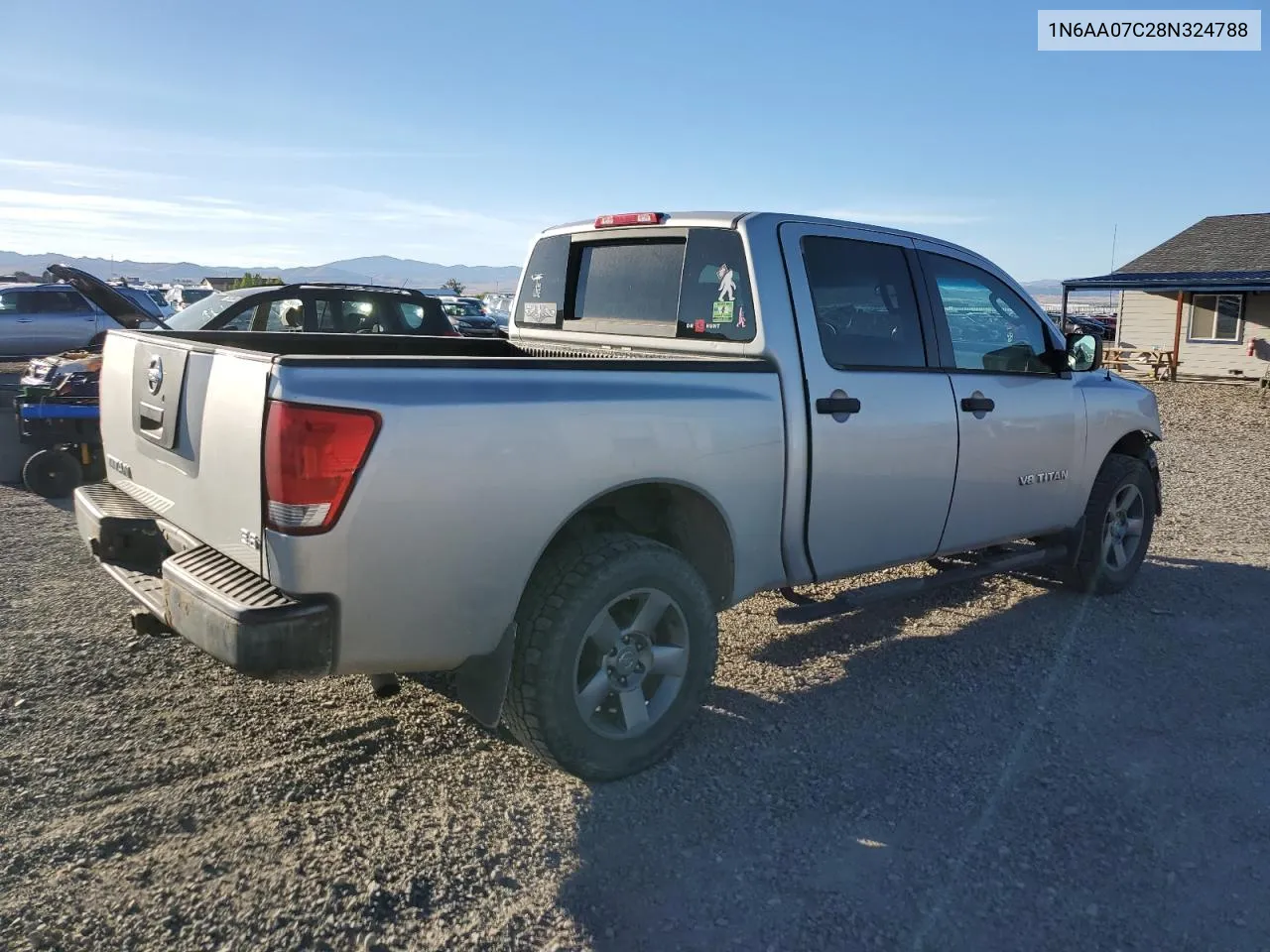 2008 Nissan Titan Xe VIN: 1N6AA07C28N324788 Lot: 72148074